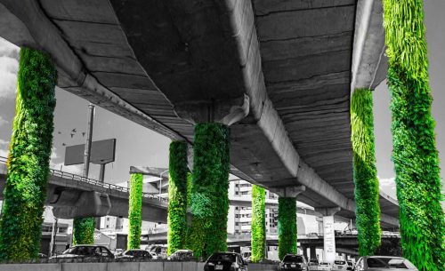 Vigas com trepadeiras